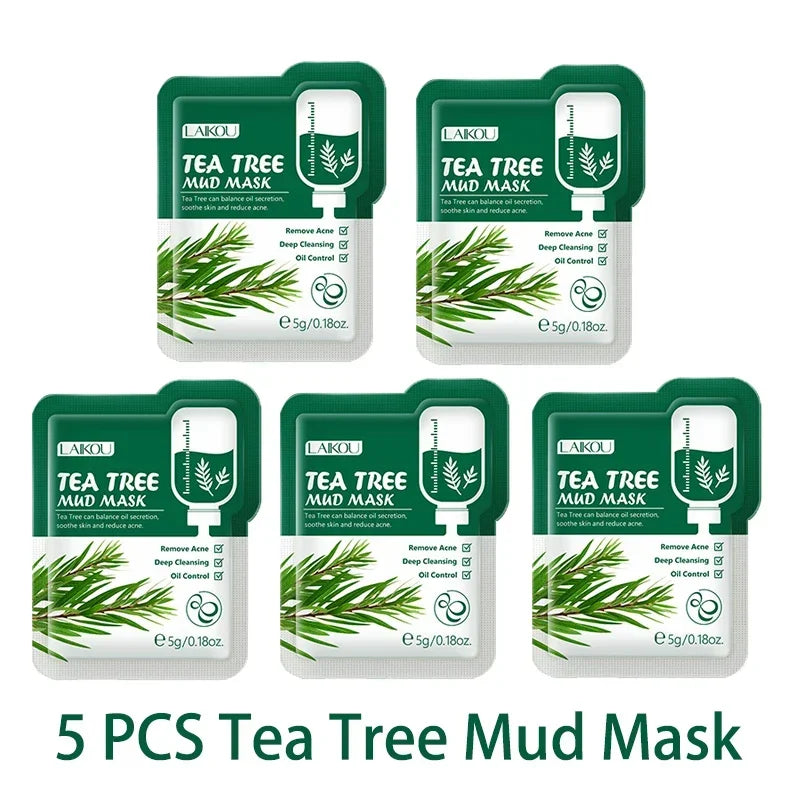 LAIKOU Purifying Clay Facial Mask – Deep Cleansing Mud Mask 5g Peaceful Pleasures Health and Wellness Tea Tree