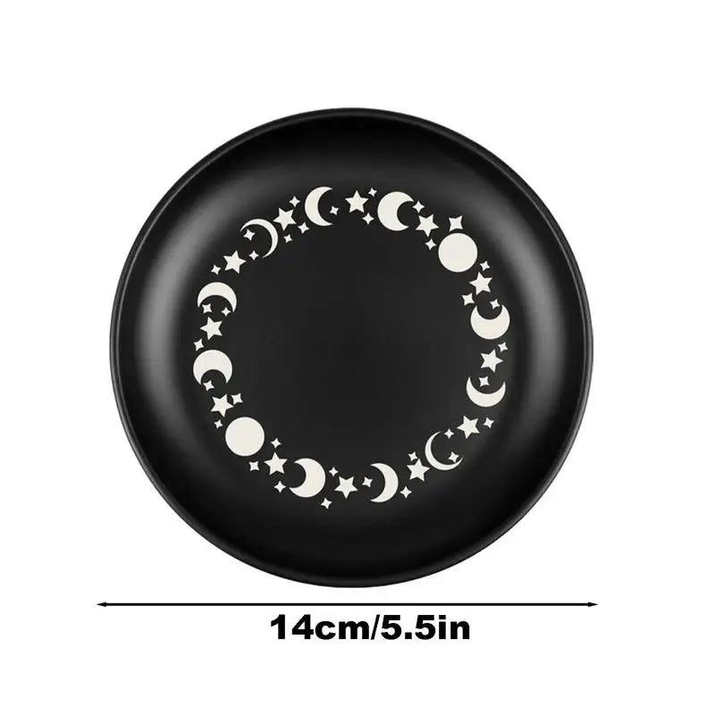 Meditation Altar Tray Ritual Metal Candle Holder 5.5-inch Diameter Stainless Holder Tray Includes 12 Sheets Of Parchment Paper Peaceful Pleasures Health and Wellness