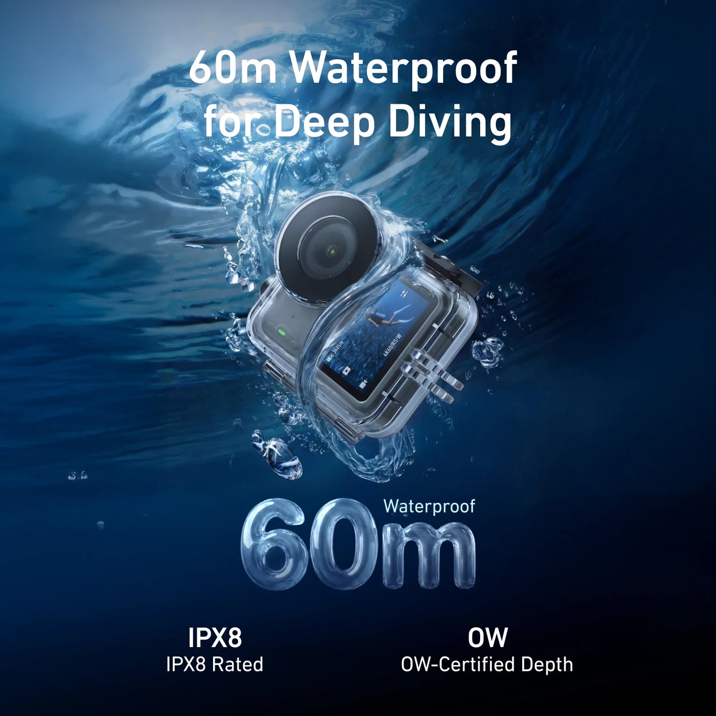 60M Camera Protective Shell Waterproof PC Sports Camera Cover Transparent Tempered Glass For DJI Osmo Nano High Sealing Design Peaceful Pleasures Health and Wellness