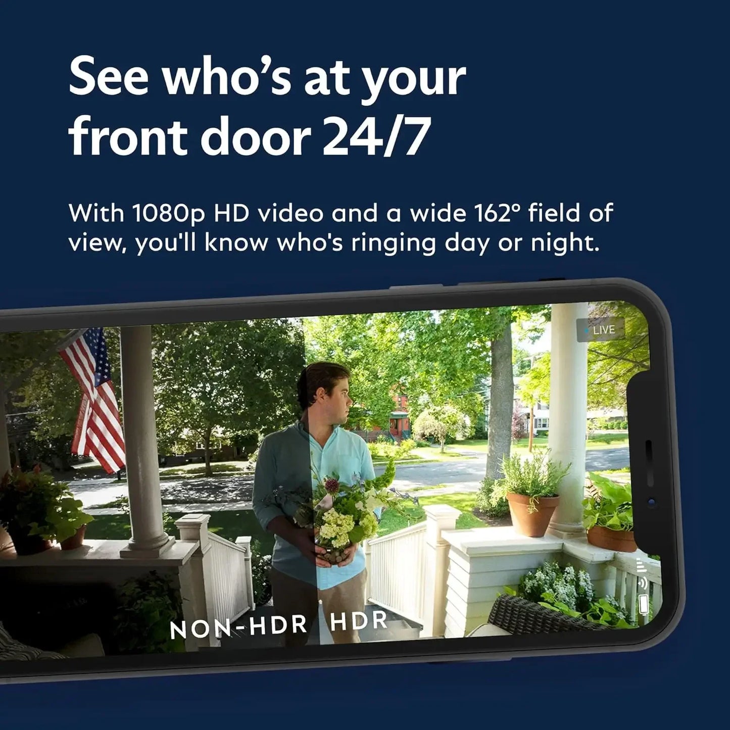 Wired Doorbell Camera, 1080p HD Video, Night Vision, 2-Way Audio, Compatible with Home Security Systems Peaceful Pleasures Health and Wellness