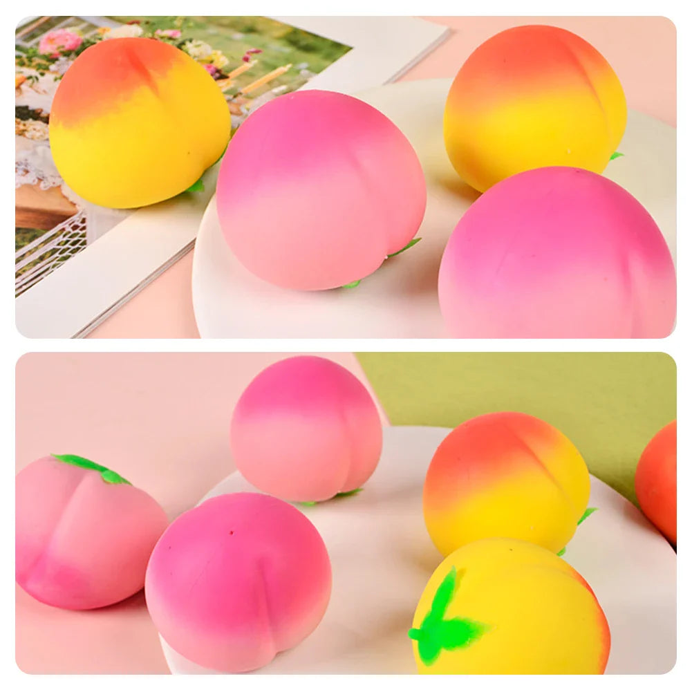 Peach Foam Squeeze Ball – Soft Slow-Rebound Squishy Toy