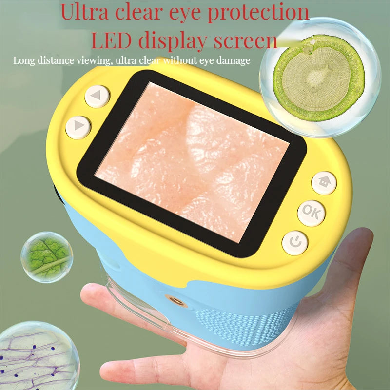 Handheld, Portable, with Screen and Photo Sharing Microscope, Children's Science, Students Can See Bacteria Peaceful Pleasures Health and Wellness