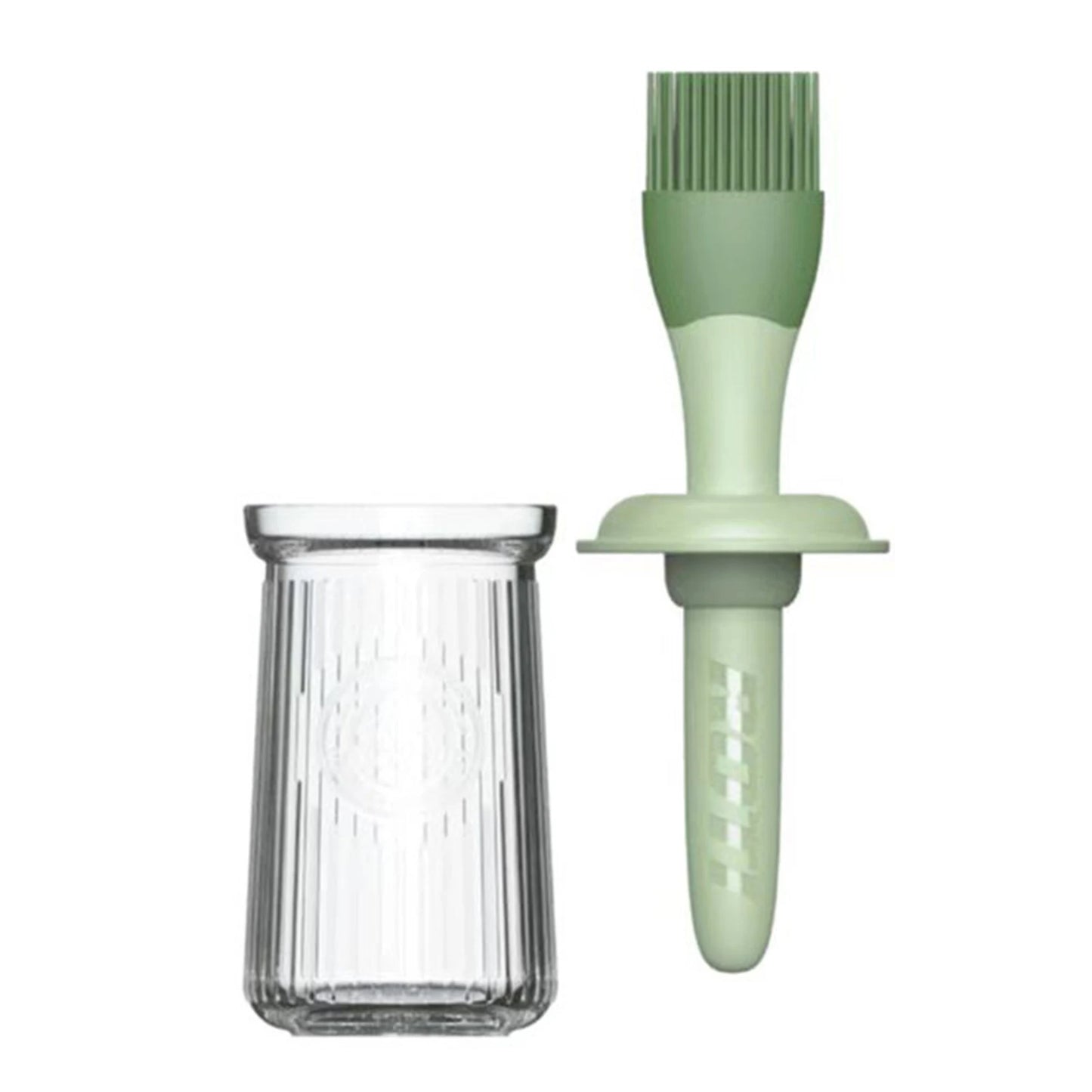 3-in-1 Silicone Basting Brush with Oil Bottle & Lid Silicone Basting Brush Peaceful Pleasures Health and Wellness Green