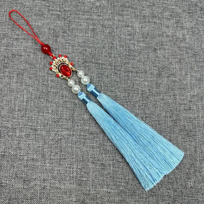 Antique Hanfu Tassel Pendant | Ethnic Cheongsam Décor 25cm
