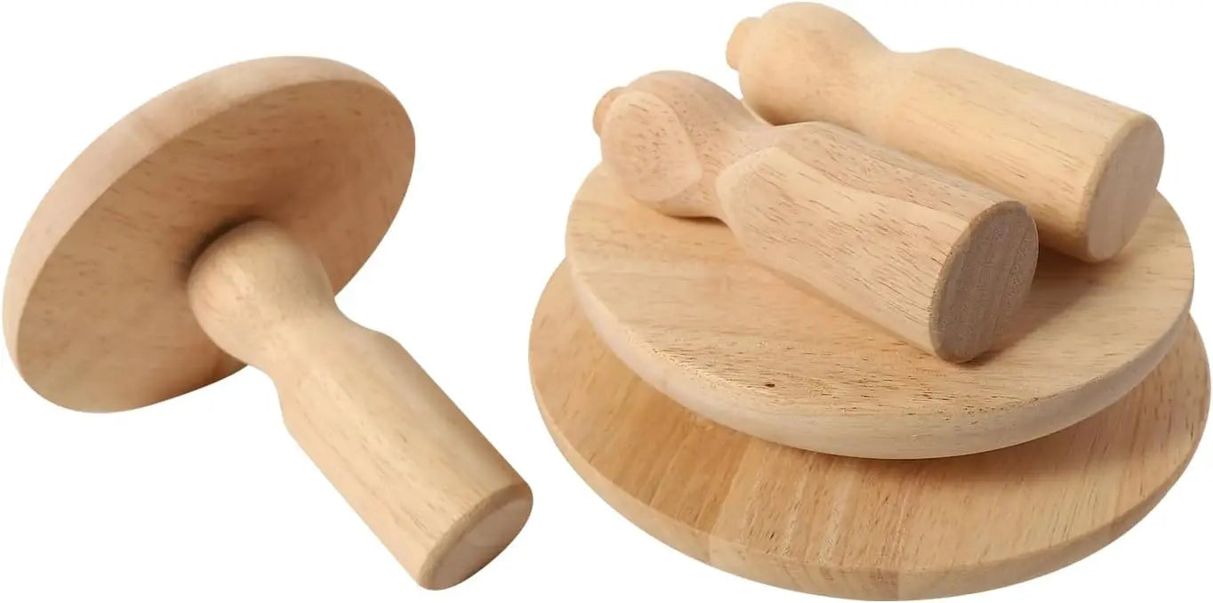 Ceramics Tool 4.5/5.5/6.5 in Plaster Mold Wood Pottery Tools with Handle for DIY Bowls Plate Dish Slump Press Mold Pottery Molds Peaceful Pleasures Health and Wellness