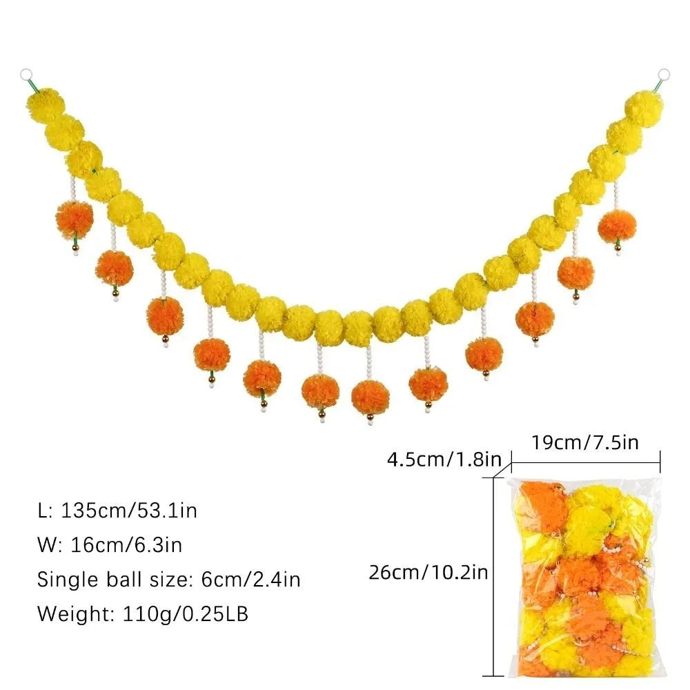 Artificial Marigold Garland – Diwali Pooja Indian Wedding Décor
