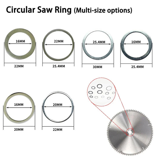 10pc Circular Saw Blade Reducing Rings Set 10–32mm Arbor Saw Blade Adapter Rings Oasis Select