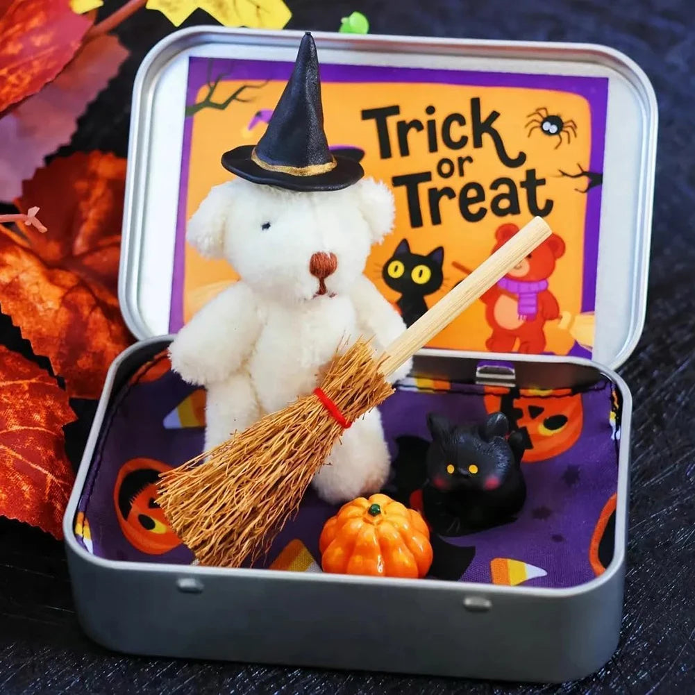 Halloween Witch Teddy Bear in a Box – Spooky Keepsake Gift Halloween Keepsake Gift Peaceful Pleasures Health and Wellness