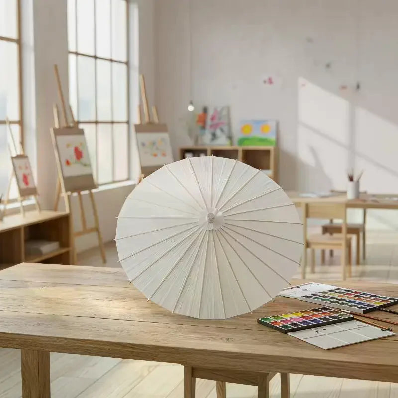 Blank DIY Oil Paper Umbrella – Art, Craft & Photo Prop 20–84cm