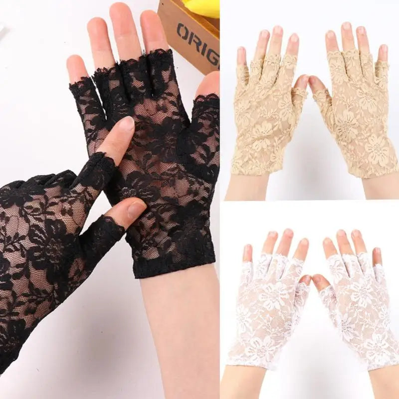 Women's Lace Fingerless Gloves – Bridal, Wedding & Cosplay