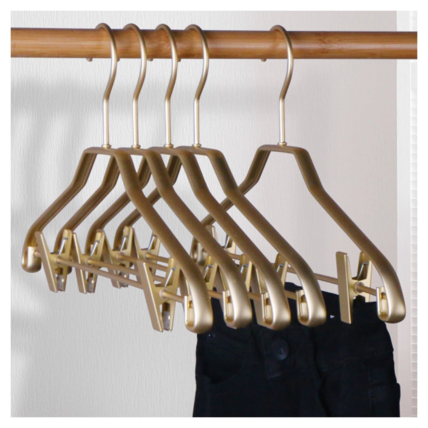 5PCS Aluminum Alloy Clothes Rack Hanging Clothes Rack Home Drying Rack Jacket Coat Hanger Thick Clothes Storage Racks Peaceful Pleasures Health and Wellness 5PCS 8 S