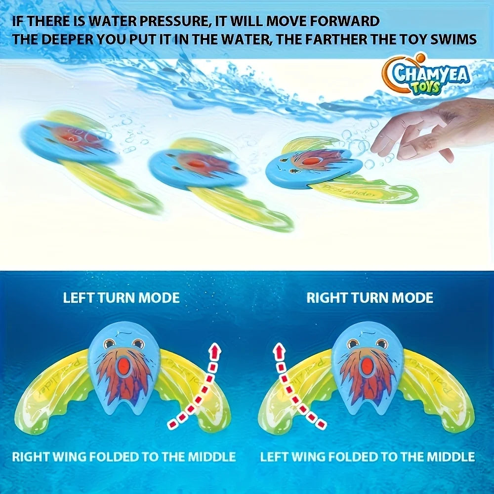 Manta Ray Pool Torpedo Toy – Self-Propelled Dive Glider for Kids