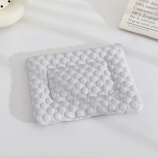 Small Pet Ice Silk Cooling Mat | Hamster, Guinea Pig & More Pet Cooling Mat Peaceful Pleasures Health and Wellness Grey-31x21cm
