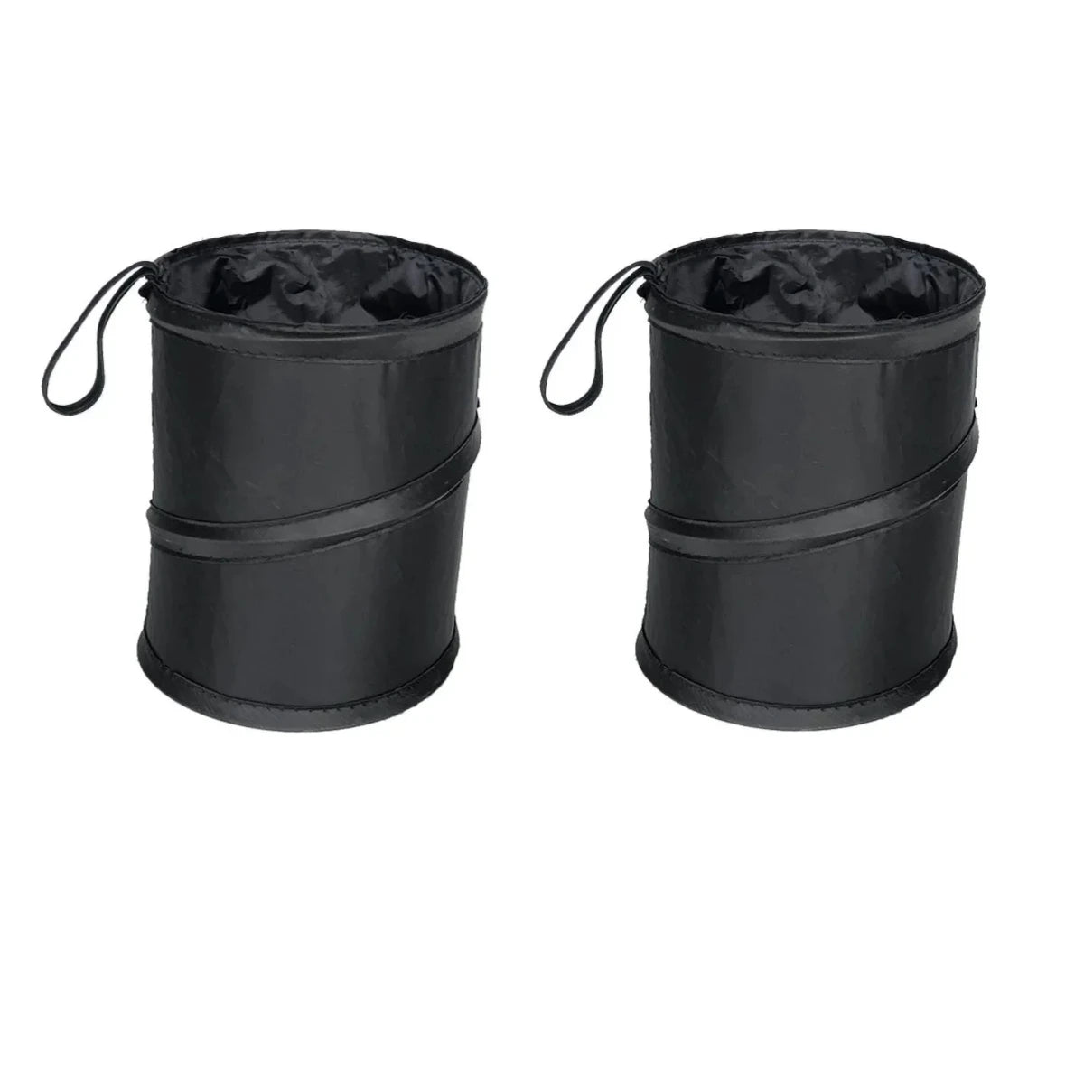 Black Car Trash Can Pack Bag Waterproof Car Trash Bag for Little Leak Proof Cooler Bag- Car Garbage Bag with Side Pocket Zr Peaceful Pleasures Health and Wellness A-2pcs