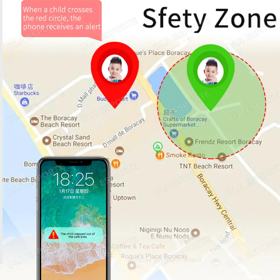 Kids Smart Watch GPS Tracker, Two-Way Call & SOS | Waterproof