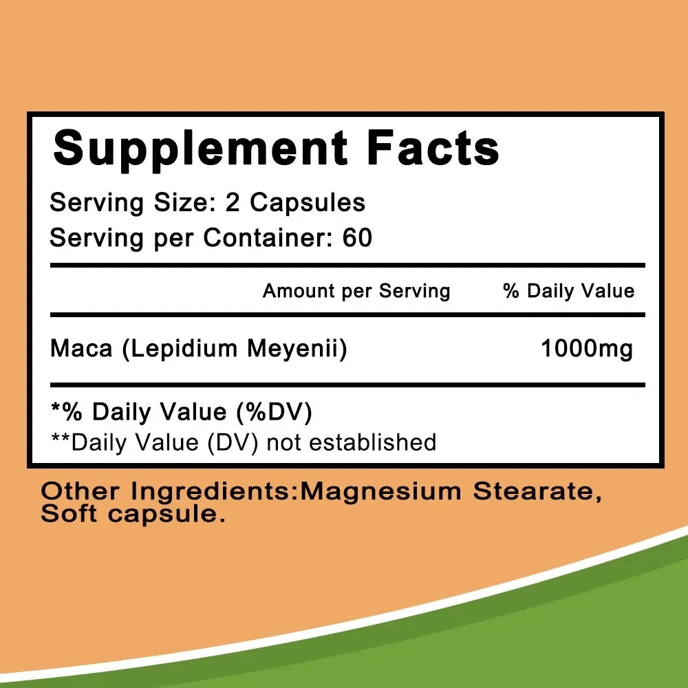 Organic Maca Root Extract 1000mg – Energy & Muscle Support