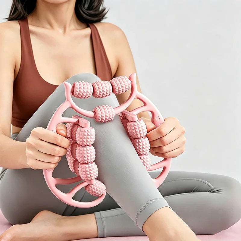 18 Roller Circular Leg Massager 360° Wrap Around Massage Roller Anti Cellulite Muscle Relax Tool Slimming Shaping For Calf Thigh Peaceful Pleasures Health and Wellness