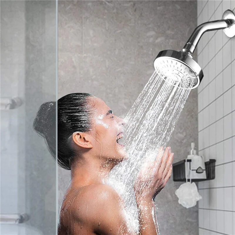 A36T-3X Shower Head, High Pressure 5 Settings Showerhead With Adjustable Swivel Ball Joint Peaceful Pleasures Health and Wellness