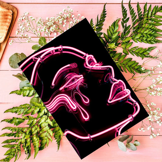 10 Sheets Pink Neon Creative Personalized Romantic Wall Cards Peaceful Pleasures Health and Wellness