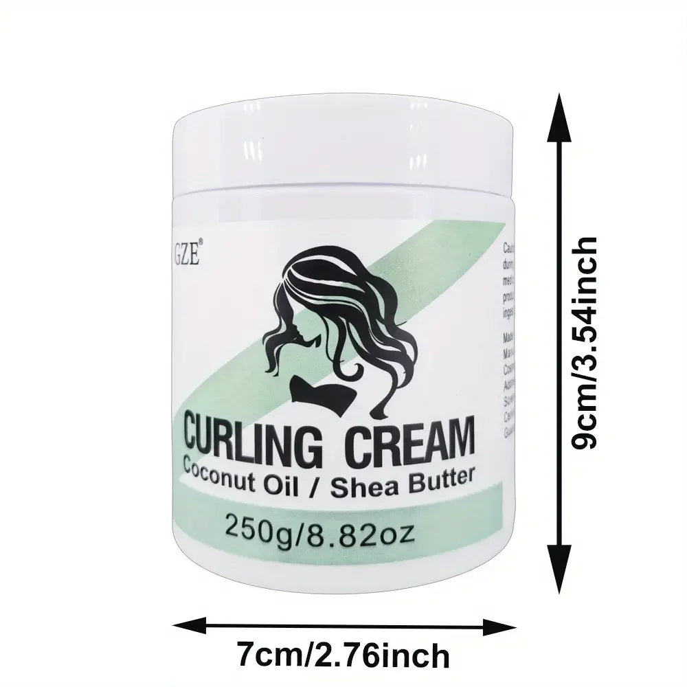 GZE Coconut Curl Defining Cream – Frizz-Free Bouncy Curls 250g Curl Defining Cream Peaceful Pleasures Health and Wellness