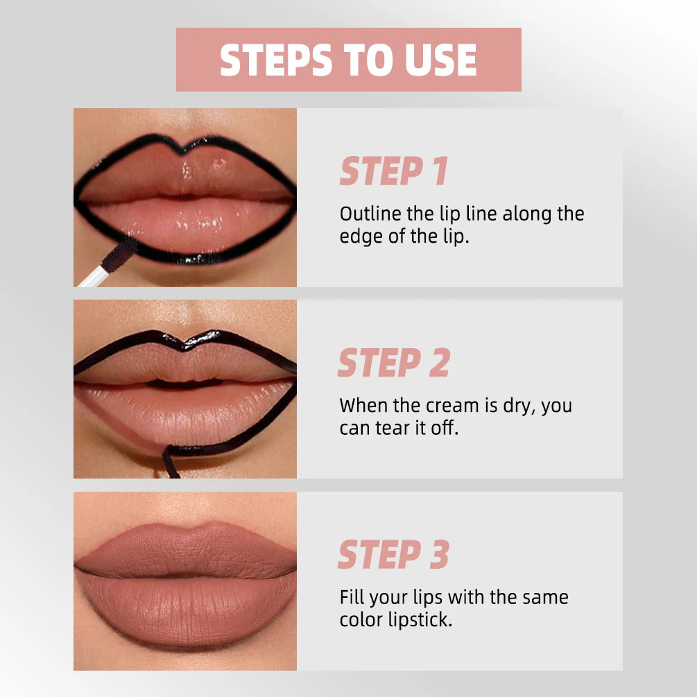 QIBEST Highly Pigmented Lip Liner Tattoo Matte Peel Off Enhance Lip Liner Lasting Lip Stain Waterproof Transfer-proof Lipgloss Peaceful Pleasures Health and Wellness