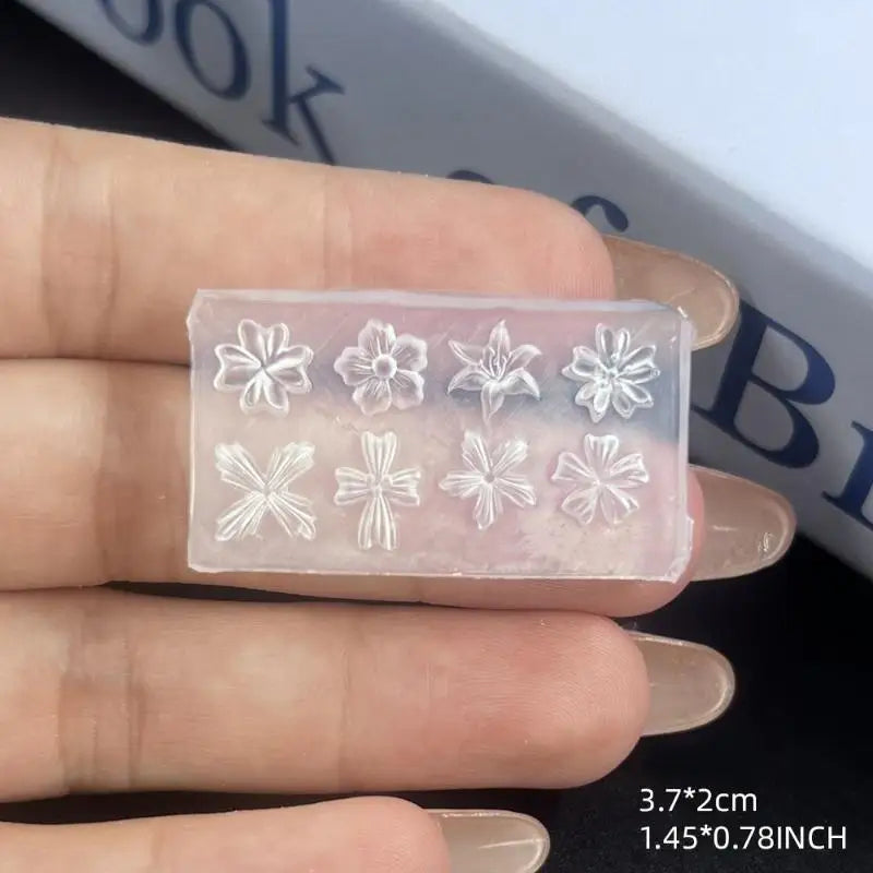 3D Flower Silicone Nail Art Mold – Reusable Petal DIY Template