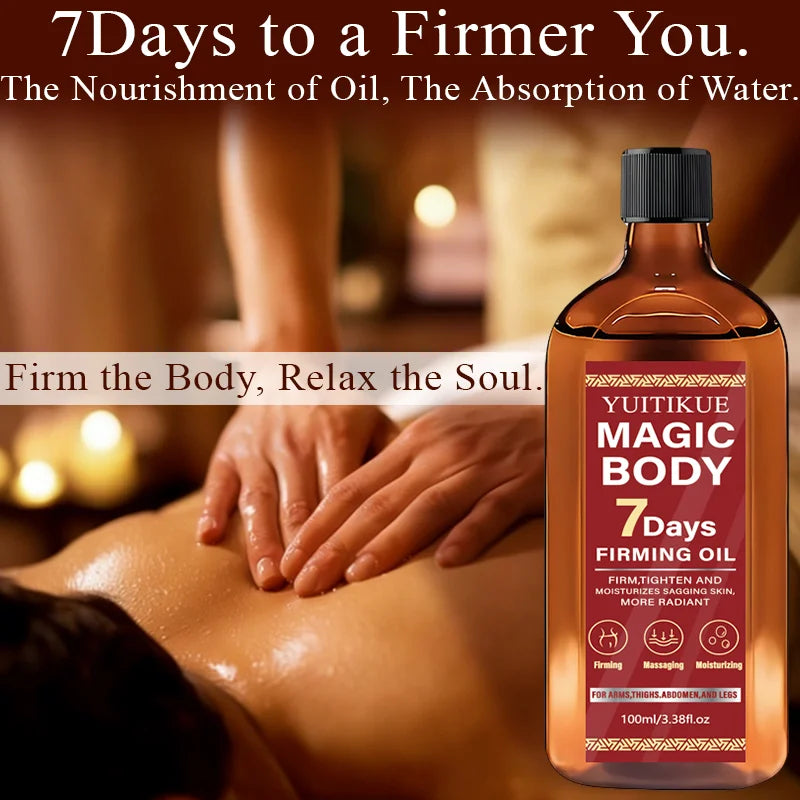 Yuitikue Magic Body Firming Oil, 100ml 7 Days Body Shaping Oil for Firming Tightening & Moisturizing Sagging Skin on Arms Legs Peaceful Pleasures Health and Wellness