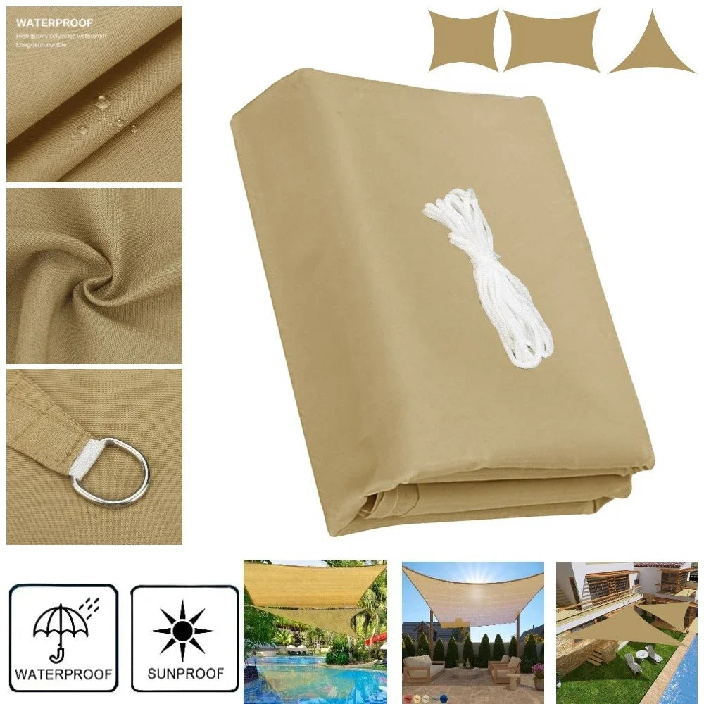 Waterproof Sun Shade Sail | 10 Sizes UV Block Outdoor Canopy