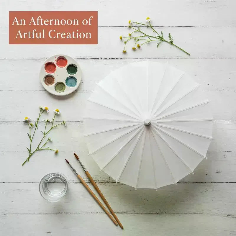 Blank DIY Oil Paper Umbrella – Art, Craft & Photo Prop 20–84cm