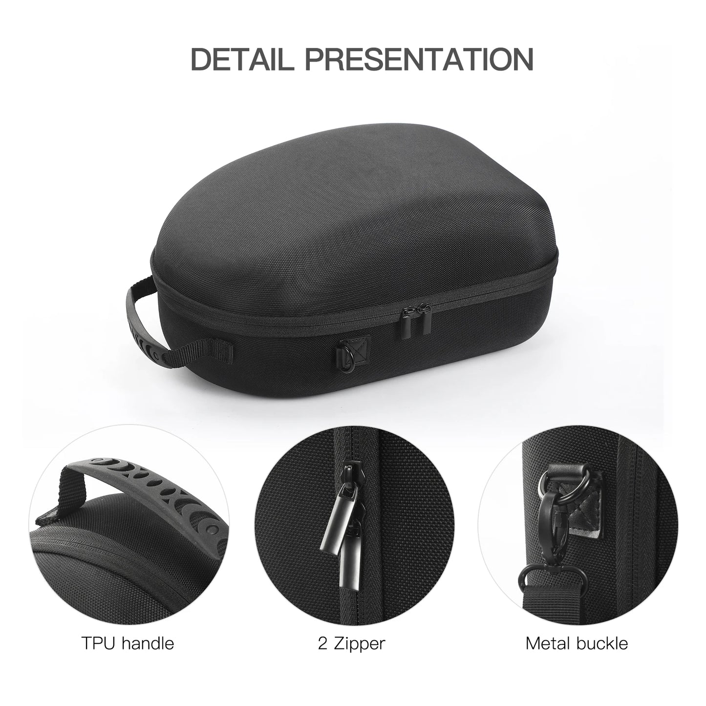 For Meta Quest 3 VR Glasses Storage Bag EVA Hard Shell Travel Carrying Case With Shoulder Strap for Meta Quest 3 VR Accessories Peaceful Pleasures Health and Wellness