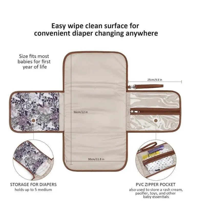 Foldable Baby Diaper Changing Pad | Portable Travel Change Mat