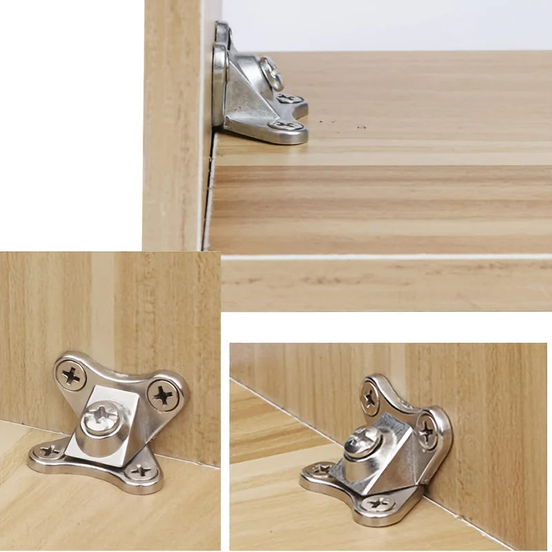 6 Sets Zinc Alloy Butterfly Angle Bracket Removable Screw Support