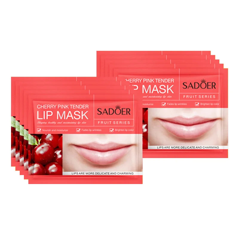 SADOER Fruit Collagen Lip Mask Patches – Hydrating 10 pcs