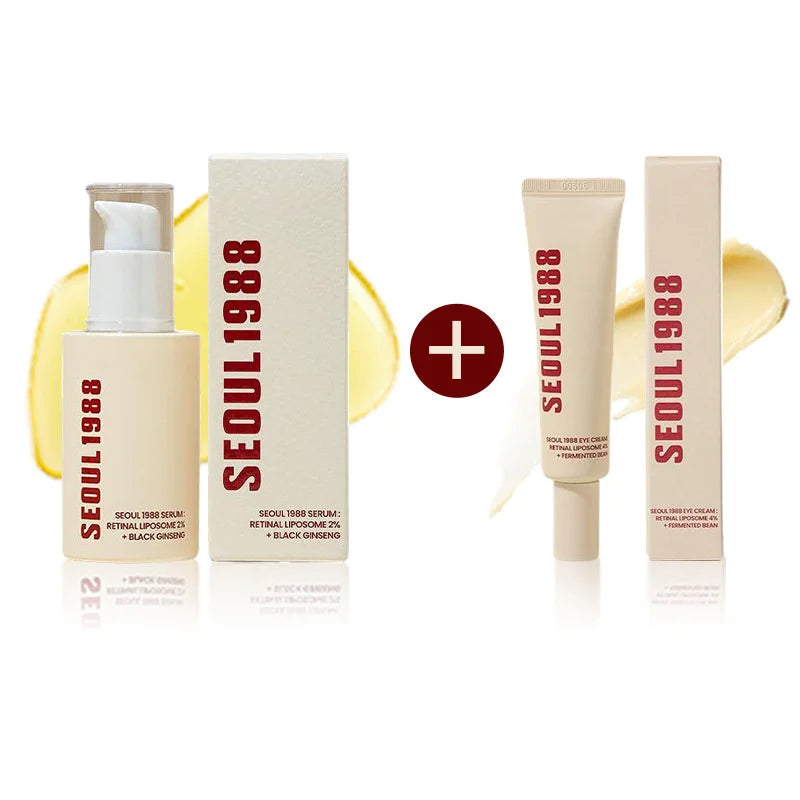 SEOUL 1988 Retinol Vitamin C Ginseng Face Serum & Eye Cream Set