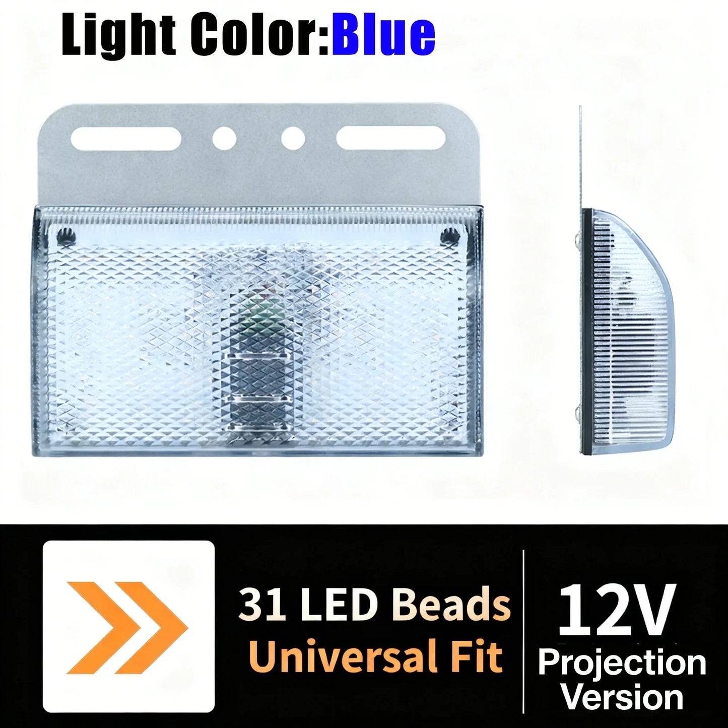 12V-24V 31-LED Side Marker Light | Truck Trailer Turn Signal