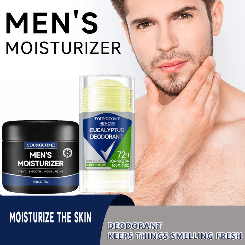 Men's 2-in-1 Moisturizer & Deodorant Set | SPF 15, Aluminum-Free