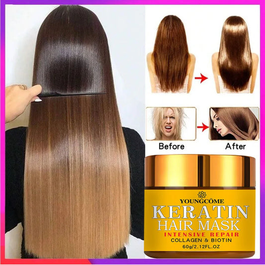 YOUNGCOME Keratin Biotin Hair Mask – Smooth & Nourish 30/60g Keratin Hair Mask Oasis Select
