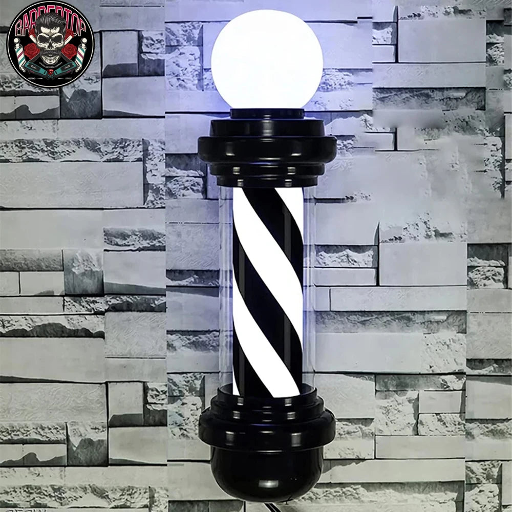 Barber Shop Outdoor Rotating LED Light Waterproof Energy-Saving Wall Mounted Night Light Salon 27 Inch Wall Light Open Sign Peaceful Pleasures Health and Wellness
