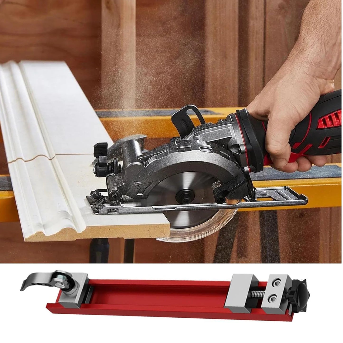 Cutting Machine Base Guide Woodworking Adjustable Plate Clamp Tool 4