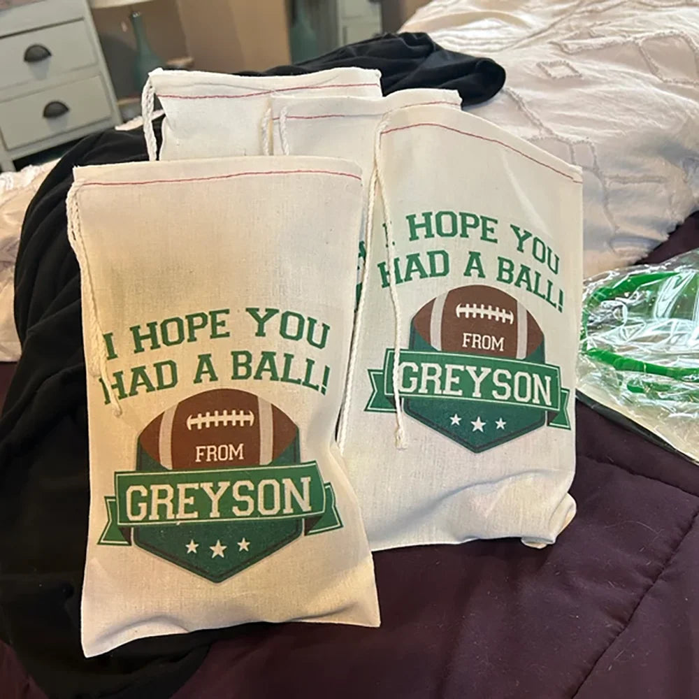 Custom Football Party Favor Bags | Birthday & Baby Shower Party Favor Bags Peaceful Pleasures Health and Wellness