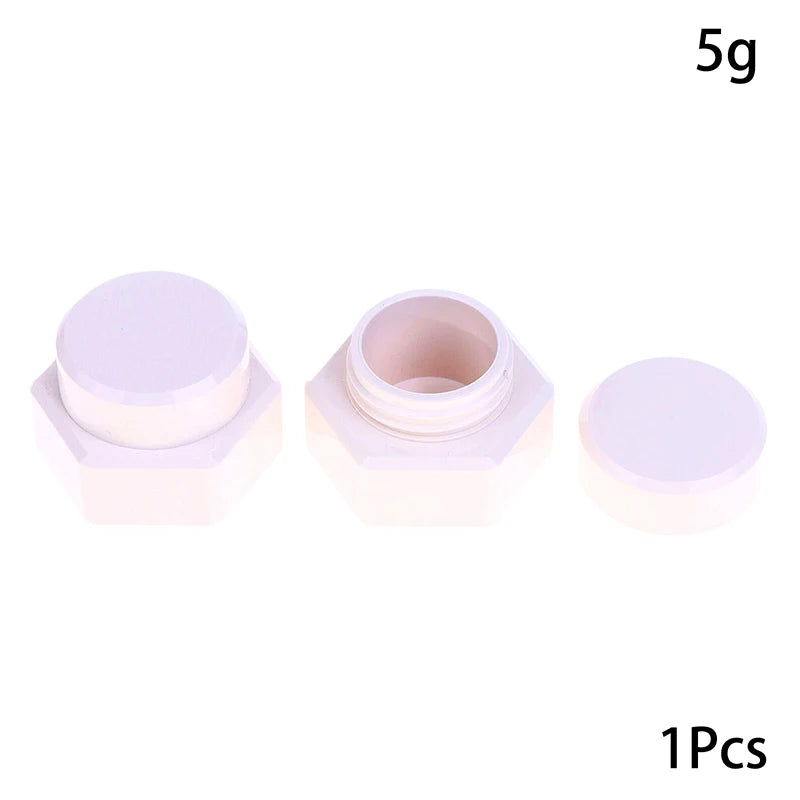 2/3/5g Hexagonal Nail Patting Gel Jar Flip Cover Nail Polish Holder Case Packaging Box Manicure Organizer Cosmetic Container Peaceful Pleasures Health and Wellness 5g