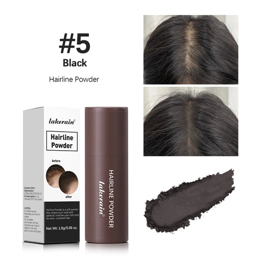 Waterproof Sweat-proof Hairline Powder Long Lasting Natural Hair Shadow Forehead Hair Gaps Coverage Makeup Peaceful Pleasures Health and Wellness 5black