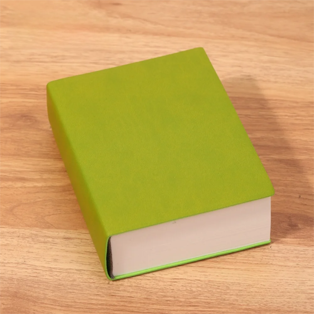 Vintage 720 Page Blank Inner Notebook Soft Synthetic Minimalist Drawing Book Small Fresh Ultra Thick Notebook School Supplies Peaceful Pleasures Health and Wellness Green