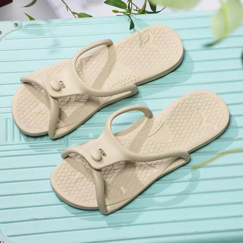 Men's Foldable Travel Slippers – Lightweight EVA Beach Slides