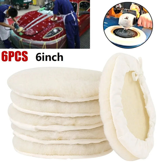 Car Lambs Wool Bonnet Buffing Wheel Pad Buffer Polishing Polisher 6 Peaceful Pleasures Health and Wellness Default Title