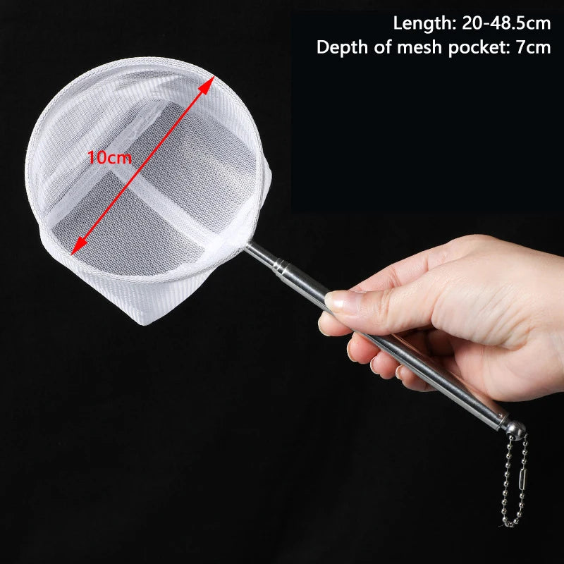 Retractable Aquarium Fish Net | Stainless Steel Shrimp Net