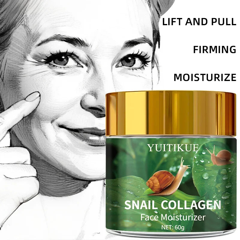 YUITIKUE 96% Snail Mucin Cream 60g - Retinol & Collagen, Lift & Moisturize, Reduce Wrinkles, Smooth & Firm Skin, Fast Results Peaceful Pleasures Health and Wellness
