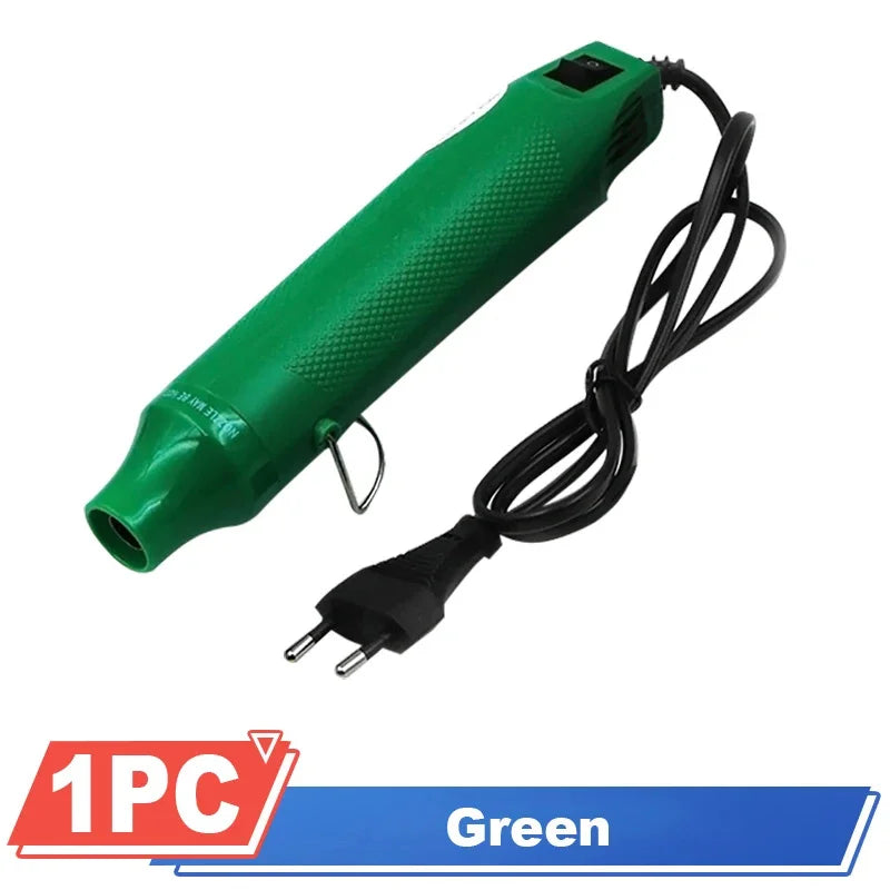 220V Hot Air Gun Soldering Temperature Blower Gun Electric Power Hot Dryer DIY Crafts Mini Heat Gun For Shrink Tubing Car Wrap Peaceful Pleasures Health and Wellness Green