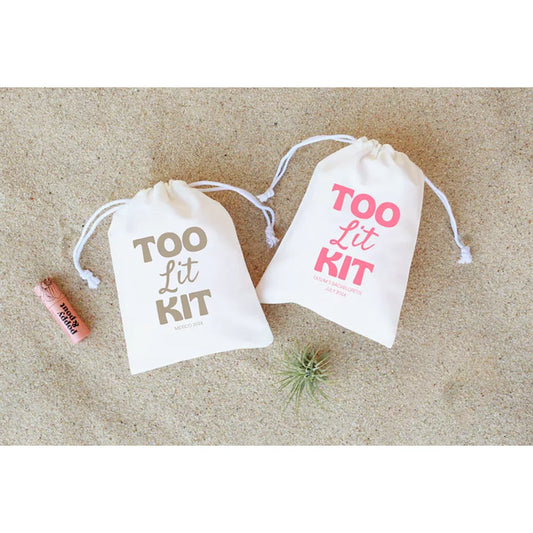 10-Piece "Too Lit Kit" Bachelorette Hangover Recovery Bag Set Bachelorette Party Favors Peaceful Pleasures Health and Wellness