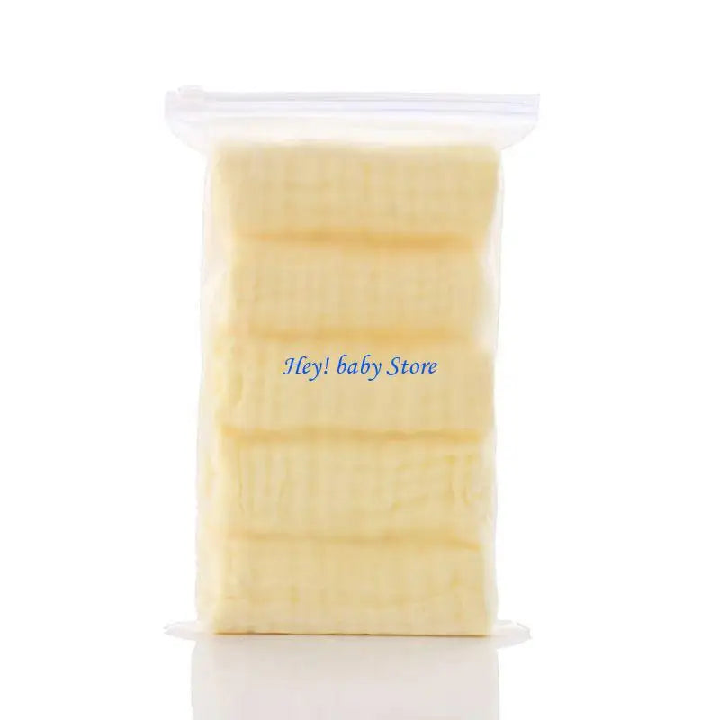 Baby Muslin Face Towels | Soft Cotton Handkerchief Wipes 5-Pack